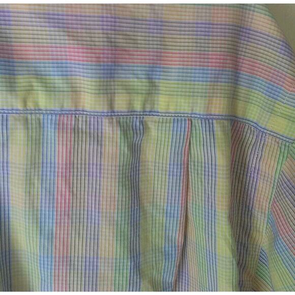 Paul & Shark Shirt Men's M Bright Multicolor Check Made in Italy - Picture 5 of 5